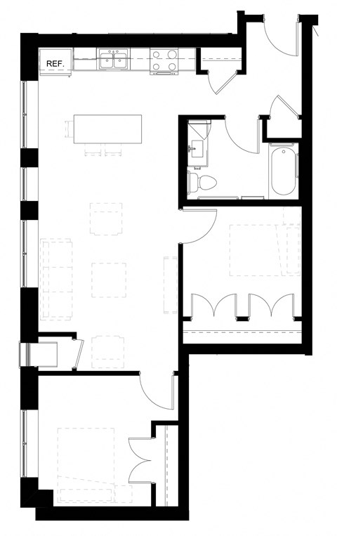 floor plan of the first floor of the house
